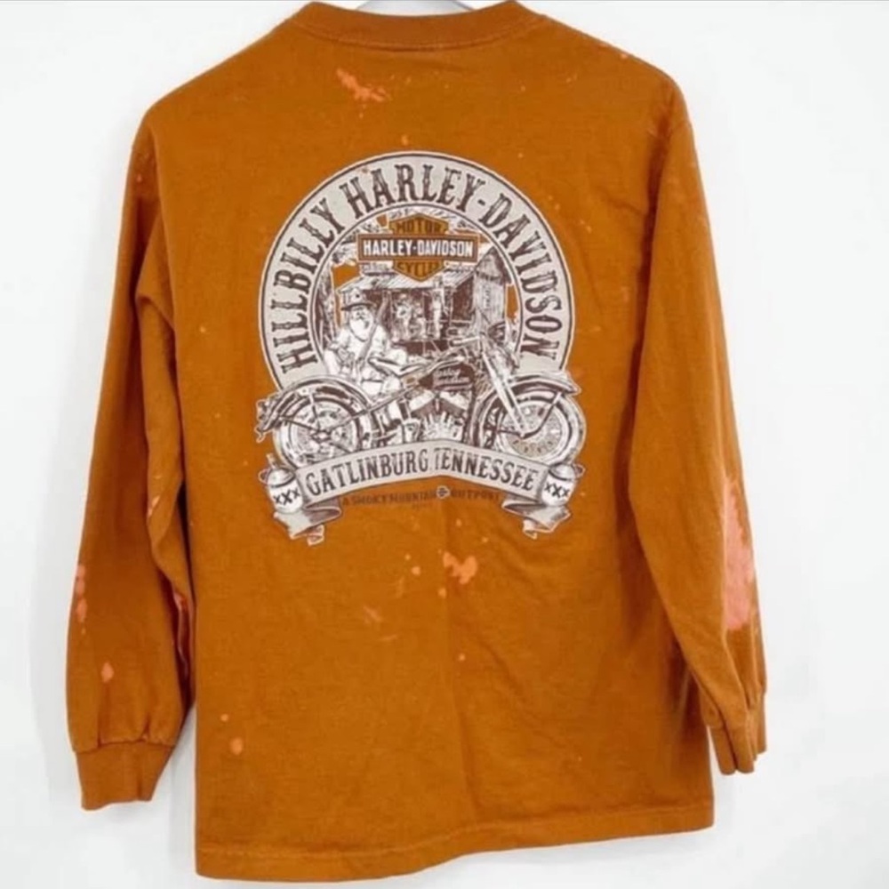 Upcycled Harley-Davidson Long Sleeve Shirt
